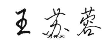 駱恆光王蘇蓉行書個性簽名怎么寫