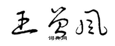 曾慶福王曾風草書個性簽名怎么寫
