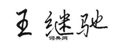 駱恆光王繼馳行書個性簽名怎么寫
