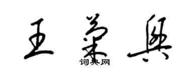 梁錦英王菊興草書個性簽名怎么寫