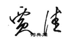 駱恆光賈佳草書個性簽名怎么寫