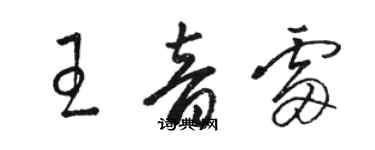 駱恆光王音雷草書個性簽名怎么寫