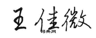 駱恆光王佳微行書個性簽名怎么寫