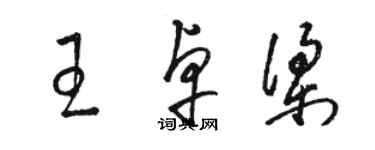 駱恆光王卓梁草書個性簽名怎么寫