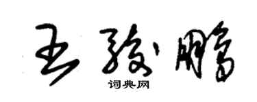 朱錫榮王駿鵬草書個性簽名怎么寫