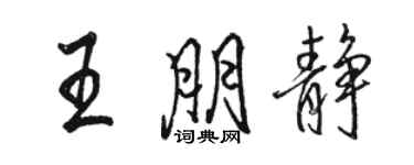 駱恆光王朋靜行書個性簽名怎么寫