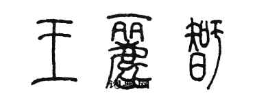 陳墨王麗智篆書個性簽名怎么寫