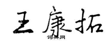 曾慶福王康拓行書個性簽名怎么寫