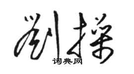 駱恆光劉操草書個性簽名怎么寫