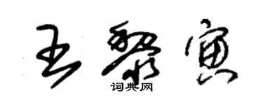 朱錫榮王黎寅草書個性簽名怎么寫