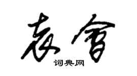 朱錫榮袁會草書個性簽名怎么寫