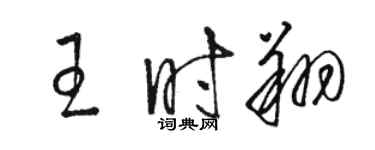 駱恆光王時翔草書個性簽名怎么寫