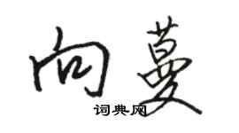 駱恆光向蔓行書個性簽名怎么寫