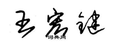 朱錫榮王宏鍵草書個性簽名怎么寫
