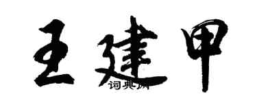 胡問遂王建甲行書個性簽名怎么寫