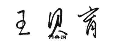 駱恆光王貝育草書個性簽名怎么寫