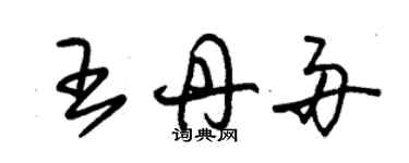 朱錫榮王丹舟草書個性簽名怎么寫