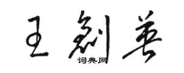 駱恆光王創英草書個性簽名怎么寫