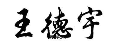 胡問遂王德宇行書個性簽名怎么寫