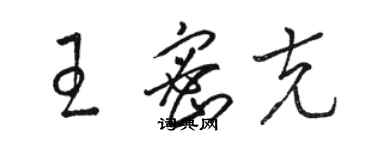 駱恆光王密克草書個性簽名怎么寫