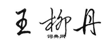 駱恆光王柳丹行書個性簽名怎么寫