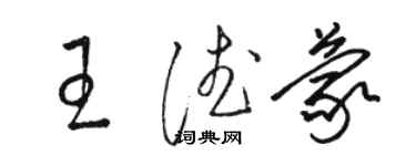 駱恆光王德蒙草書個性簽名怎么寫