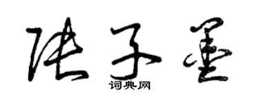 曾慶福張子墨草書個性簽名怎么寫