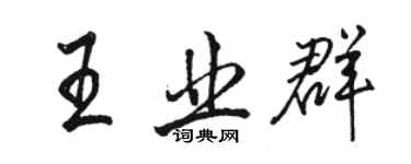駱恆光王業群行書個性簽名怎么寫