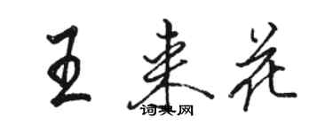 駱恆光王來花行書個性簽名怎么寫