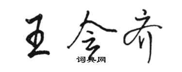 駱恆光王會齊行書個性簽名怎么寫