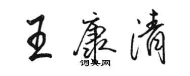駱恆光王康清行書個性簽名怎么寫