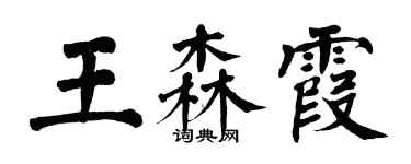 翁闓運王森霞楷書個性簽名怎么寫