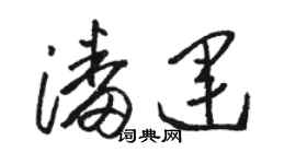 駱恆光潘運草書個性簽名怎么寫