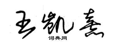 朱錫榮王凱熹草書個性簽名怎么寫