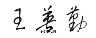 駱恆光王英勤草書個性簽名怎么寫