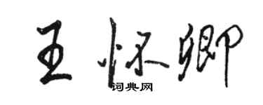 駱恆光王懷卿行書個性簽名怎么寫
