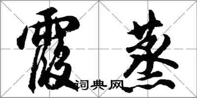 胡問遂霞蒸行書怎么寫