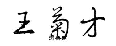 曾慶福王菊才行書個性簽名怎么寫