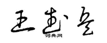 曾慶福王武兵草書個性簽名怎么寫