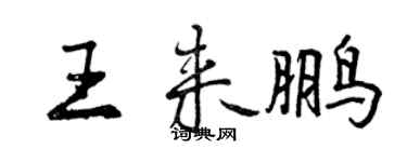 曾慶福王來鵬行書個性簽名怎么寫