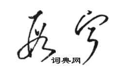 駱恆光段寧草書個性簽名怎么寫