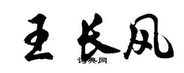 胡問遂王長風行書個性簽名怎么寫