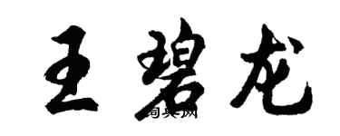 胡問遂王碧龍行書個性簽名怎么寫