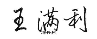 駱恆光王滿利行書個性簽名怎么寫