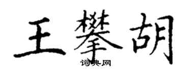 丁謙王攀胡楷書個性簽名怎么寫