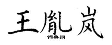 丁謙王胤嵐楷書個性簽名怎么寫
