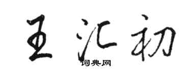 駱恆光王匯初行書個性簽名怎么寫