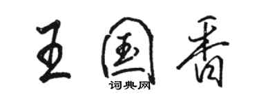 駱恆光王國香行書個性簽名怎么寫