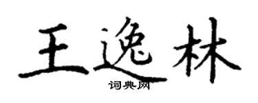 丁謙王逸林楷書個性簽名怎么寫