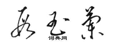 駱恆光段玉蘭草書個性簽名怎么寫